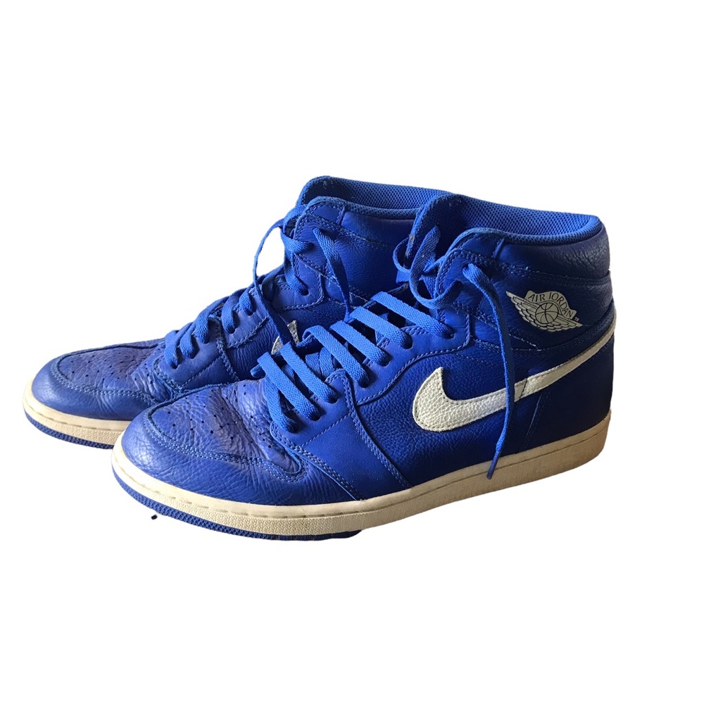 A1-Nike Air Jordan 1 Retro High OG Hyper Royal Blue Shoe Men's Size 12